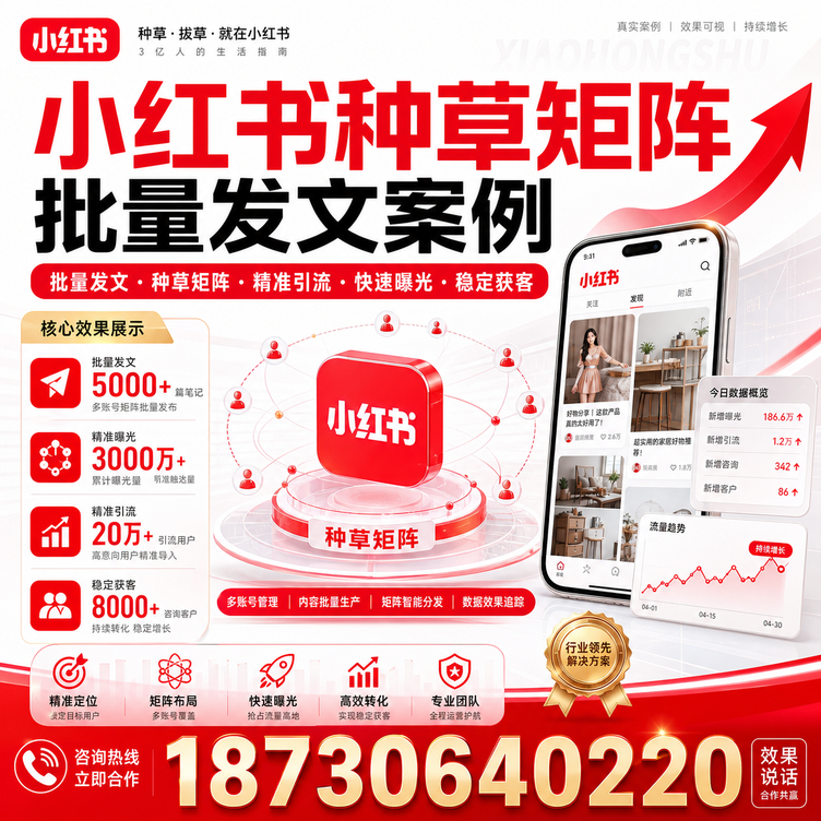 贺州小红书种草矩阵批量发文案例